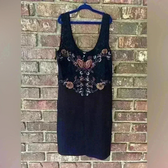 Free People Dresses & Skirts - Free People Black Beaded Dress size XS